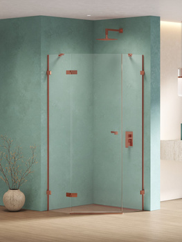 Kabina prysznicowa 90x90x200 – Miedziany, szkło 8 mm (EXK-6515) | New Trendy