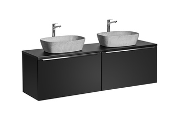 Zestaw meblowy 160cm z umywalkami nablatowymi Santa Fe Black – SET-SFBL B 160CM UN.ANNA MH1