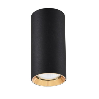 Tuba natynkowa Manacor 17 cm czarno - złote 1xGU10