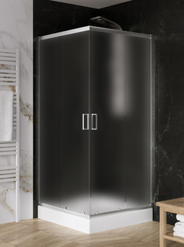 Kabina prysznicowa 80x80x185 – Chrom, szkło 5 mm (K-3575) | New Trendy