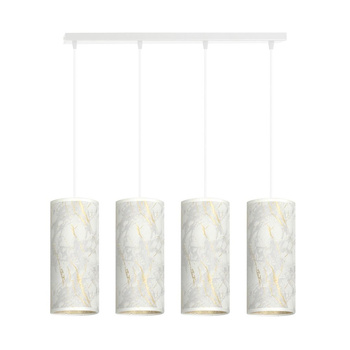 Lampa na listwie 4x10W E14 biały marmur 65cm 1057/4 KARLI 4 MARBEL
