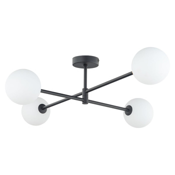 Lampa sufitowa z czterema ramionami w eleganckim czarnym kolorze 6W SARIUS 4735