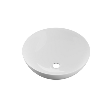 Luqa umywalka nablatowa 40 cm okrągła, biały połysk
