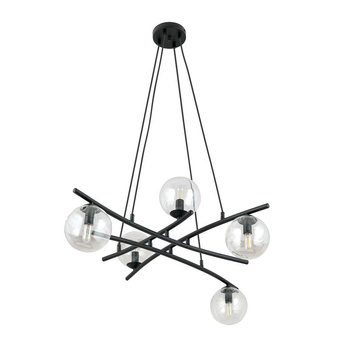 Designerska lampa sufitowa wisząca 5xE14 ESSA 1202/5