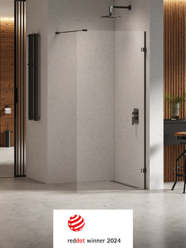 Walk-in 140x200 – Czarny chrom, szkło 8 mm (EXK-6302) | New Trendy