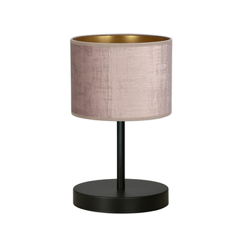 Lampka nocna z abażurem różowy/złoty 1x60W 1053/LN1 HILDE LN1