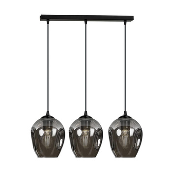 Nowoczesny żyrandol 3 klosze szklane grafit 40W 70cm 680/3 ISTAR 3