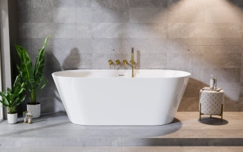 Wanna wolnostojąca Besco Deeva 170x80 -syfon chrom WWA-170-DBI