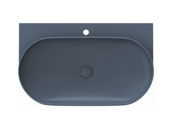 Ravak Umywalka ceramiczna Ravak cienkościenna Yard 80 cm z otworem Deepsea Blue XJX07280000