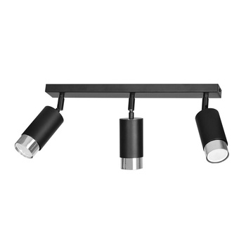 Czarno srebrna listwa regulowana 3x30W GU10 62cm 964/3 HIRO 3