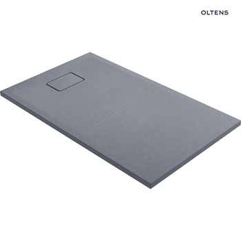 Oltens Bergytan brodzik 120x70 cm prostokątny RockSurface szary beton 15102700