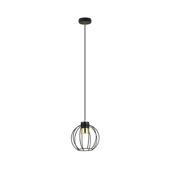 Wisząca lampa w stylu skandynawskim CZARNA AJAX 1200/1