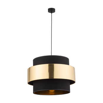Lampka z czarno-złotym abażurem do dekoracji wnętrza 15W CALISTO NEW 4706