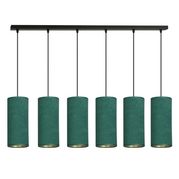 Lampa wiszące tuby na listwie 6x10W 95cm zielony/złoty 1058/6 6