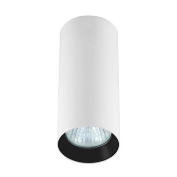 Tuba natynkowa Manacor 17 cm biało - czarne 1xGU10