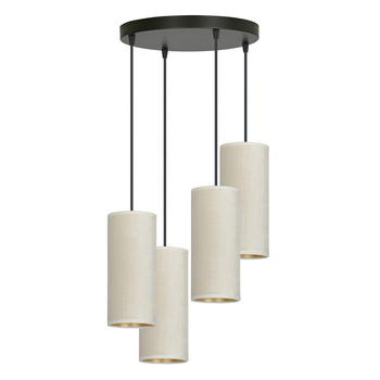 Lampa wisząca z abażurami 4x60W biały/złoty 35cm 1059/4PREM 4 PREMIUM