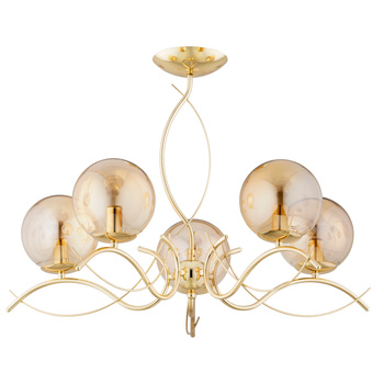 Prestiżowa lampa ELITA 63209 z kloszami ZŁOTA