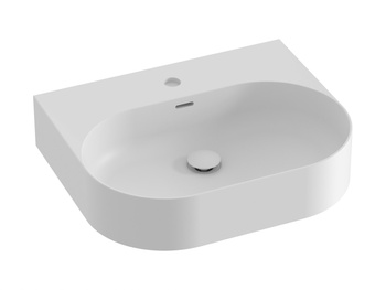 Ravak Owalna umywalka ceramiczna nablatowa Ravak Ceramic O Slim 55 cm Wall N biały mat XJX0E155003