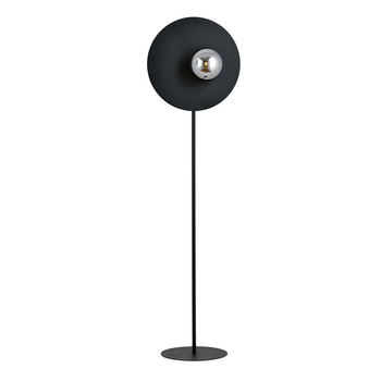 Stalowa lampa podłogowa ze szklanymi elementami, klosz grafit OSLO 1186/LP