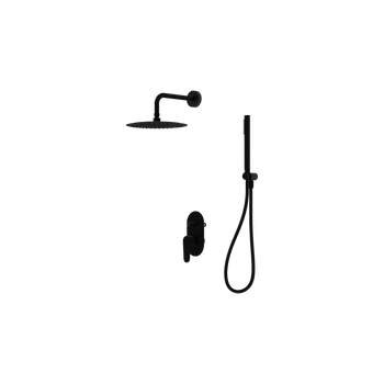 Podtynkowy zestaw prysznicowy z deszczownicą Cetus Matt Black