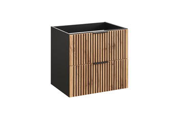 Szafka pod umywalkę 60cm 2 szuflady XILO BLACK WOTAN 82-60-D-2S