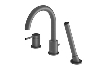 Bateria wannowa 3-otworowa z obrotową wylewką Axel GRAY QB241AG