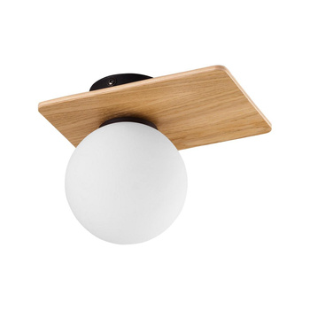 Elegancka lampa sufitowa drewniana oświetlenie LED 6W do holu BIANCA WOOD 4540