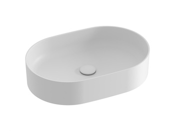 Ravak Owalna umywalka ceramiczna nablatowa Ravak Ceramic O Slim 55 cm biały mat XJX0E155000