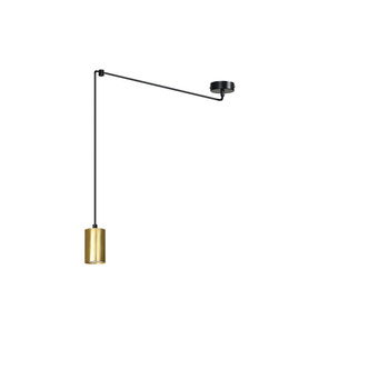 Złota pojedyncza regulowana lampa wisząca 30W 526/1 TRAKER 1