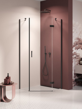 Kabina prysznicowa 80x80x200 – Czarny, szkło 6 mm (K-3785) | New Trendy