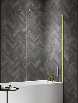 Parawan nawannowy 60x150 – Złoty, szkło 8 mm (P-0204-WP) | New Trendy