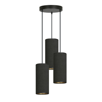 Lampa wisząca potrójna 25cm 3x60W czarny/złoty 1067/3PREM 3 PREMIUM