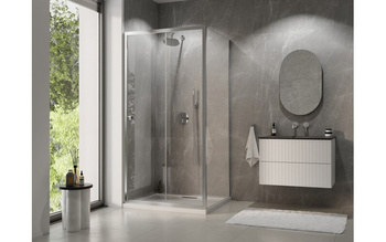 Kabina prysznicowa  110x80 Duo Slide Chrom 110x80 cm – Besco DDS-110-PB80