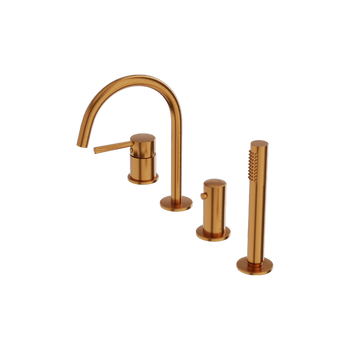 Bateria wannowa 4- otworowa Orion Brushed Copper