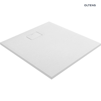 Oltens Bergytan brodzik 100x90 cm prostokątny RockSurface biały 15101000