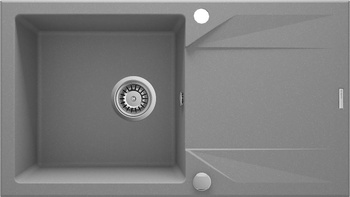 Nowoczesny design zlew jednokomorowy 78x44cm szary EVORA ZQJ_S113