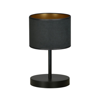 Lampka nocna z abażurem czarny/złoty 1x60W 1054/LN1 HILDE LN1