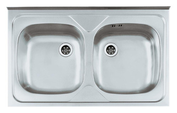 PRIMAL 40 zlewozmywak nakładany satyna z syfonem 1124506