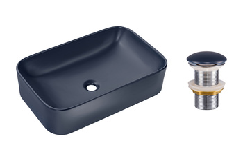 Umywalka nablatowa ceramiczna 60cm SET-KAMA MNB 60 T201MNB-3 Comad z korkiem click‑clack