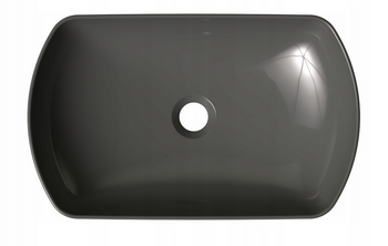 Ravak Prostokątna umywalka ceramiczna nablatowa Ravak Uni 50 cm O Slim szary połysk GPX2240063