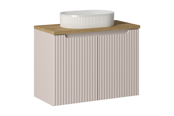 Zestaw meblowy 80cm z blatem i umywalką nablatową Beyond Nova Cashmere – set-noc b oak 80cm d un beyond 5 wh