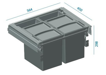 ALVEUS Sortownik Albio 50 (2x1 L + 2x17 L)
