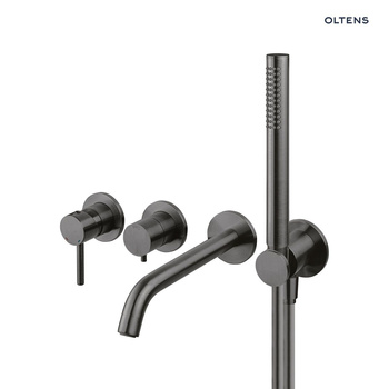 Oltens Molle bateria wannowo-prysznicowa podtynkowa 4-otworowa grafit 34105400