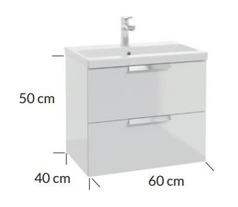 Szafka pod umywalkę – Faro D60 – szafka wisząca Defra w kolorze Biały (001-D-06043)