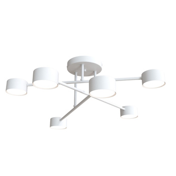 Lampa sufitowa nowoczesna Halo biała 6xGX53 EMIBIG 1356/6