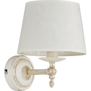 Elegancki kinkiet ROKSANA 18530 z abażurem BIAŁY