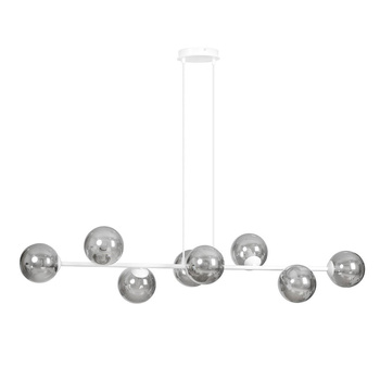 Lampa wisząca z białą oprawą i grafitowymi kloszami 8x40W 878/8 ROSSI 8