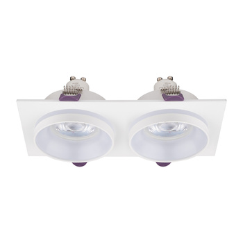 Oprawa wpuszczana kwadrat reflektor punktowy biały 2xGU10 6924