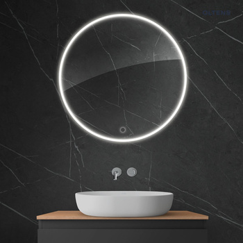 Oltens Nordlis lustro 80 cm okrągłe z oświetleniem LED i systemem Klarglas 64101000