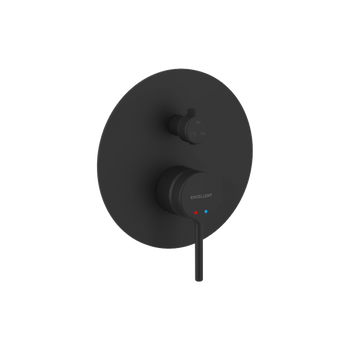 PI bateria prysznicowo-wannowa podtynkowa 3 funkcyjna, czarny mat